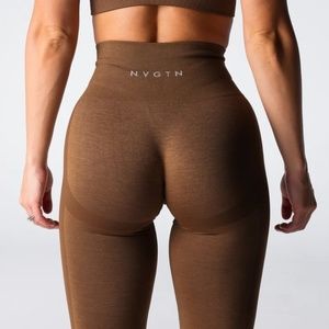 NVGTN Mocha PERFORMANCE Seamless Leggings - Women's fitness workout XL